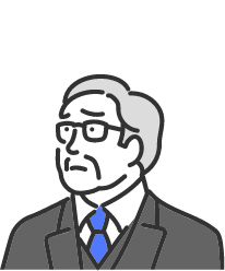 男性が考えている様子 イラスト