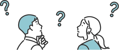 男女が考えている様子 イメージイラスト